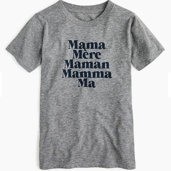 NWT J.Crew x Prinkshop Cotton “Mama” T-shirt in Gray - Picture 4 of 6